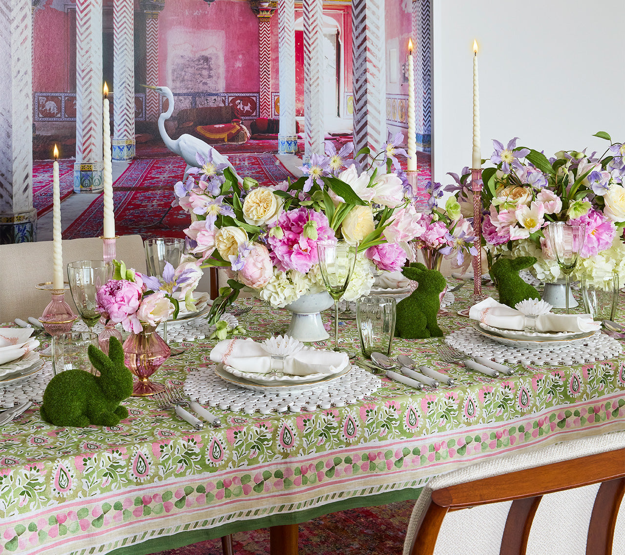 Braid Candle Holder in Pink by Kim Seybert