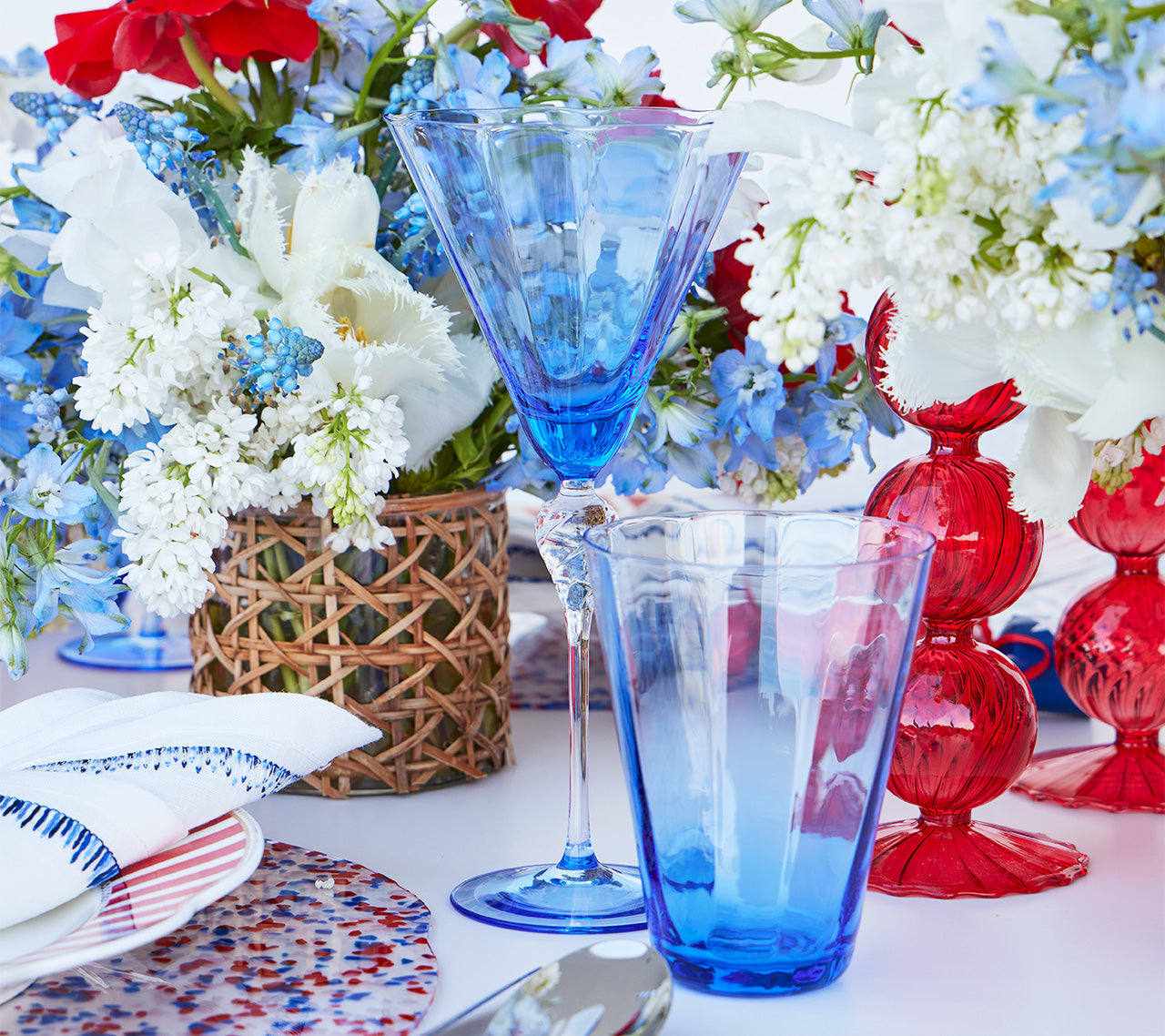 Daphne Wine Glass in Blue by Kim Seybert