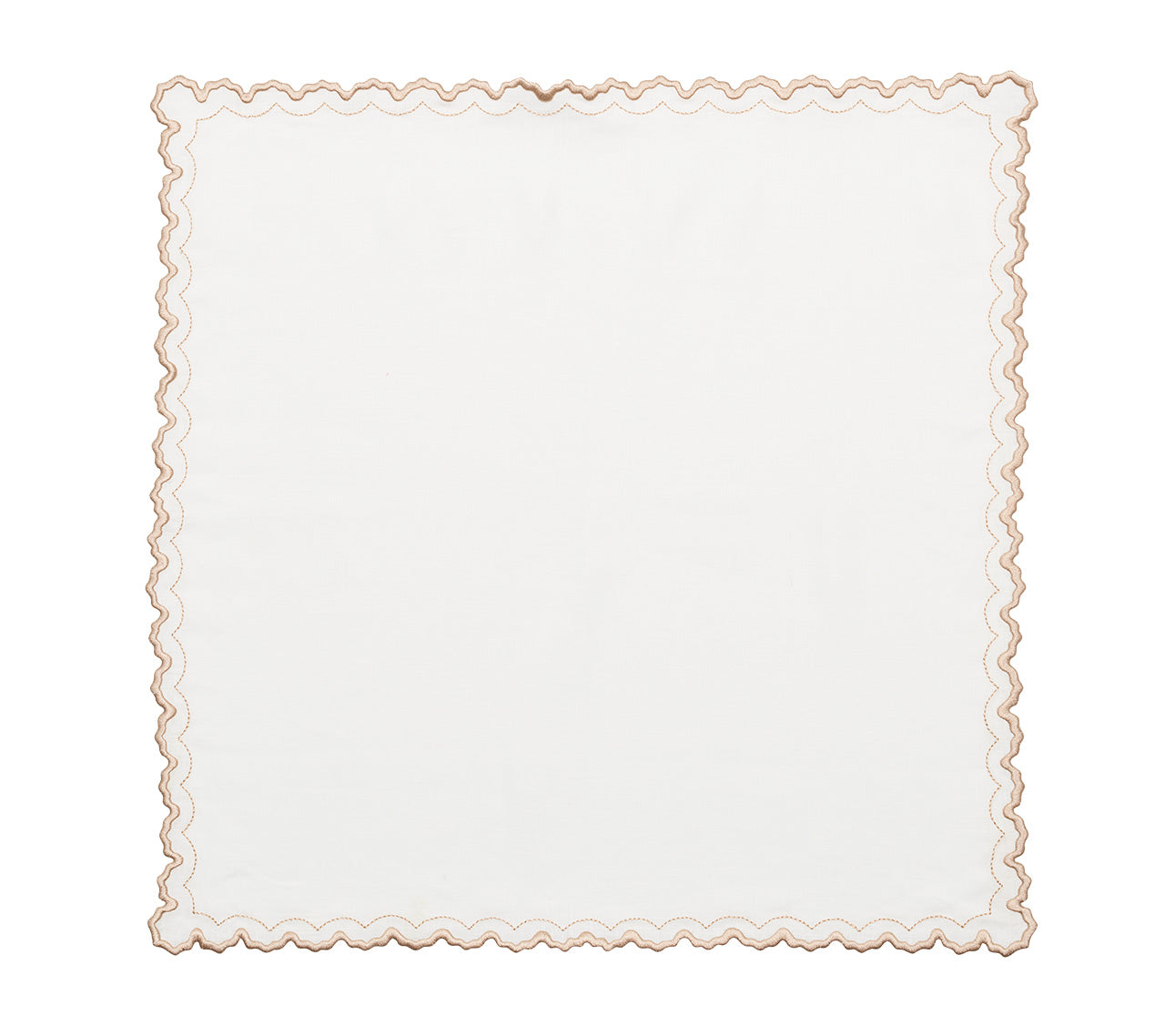 Arches Napkin in White & Natural by Kim Seybert