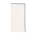 Casbah Napkin in White & Blue by Kim Seybert