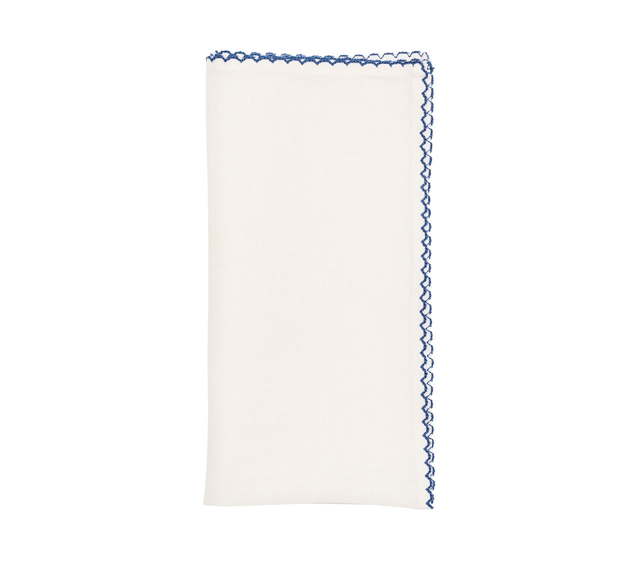 Casbah Napkin in White & Blue by Kim Seybert