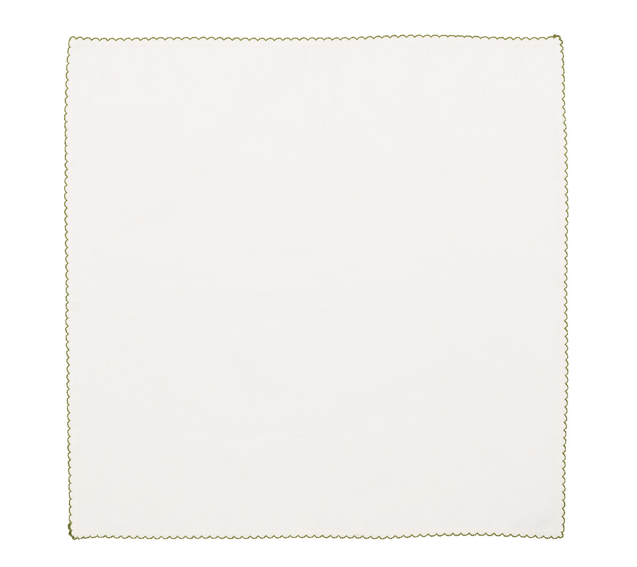 Casbah Napkin in White & Green by Kim Seybert