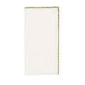 Casbah Napkin in White & Green by Kim Seybert