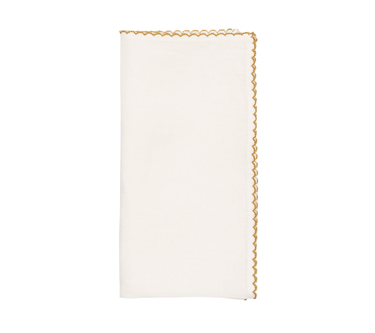 Casbah Napkin in White & Natural by Kim Seybert