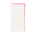 Casbah Napkin in White & Pink by Kim Seybert