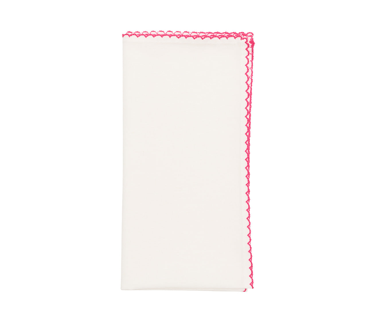 Casbah Napkin in White & Pink by Kim Seybert