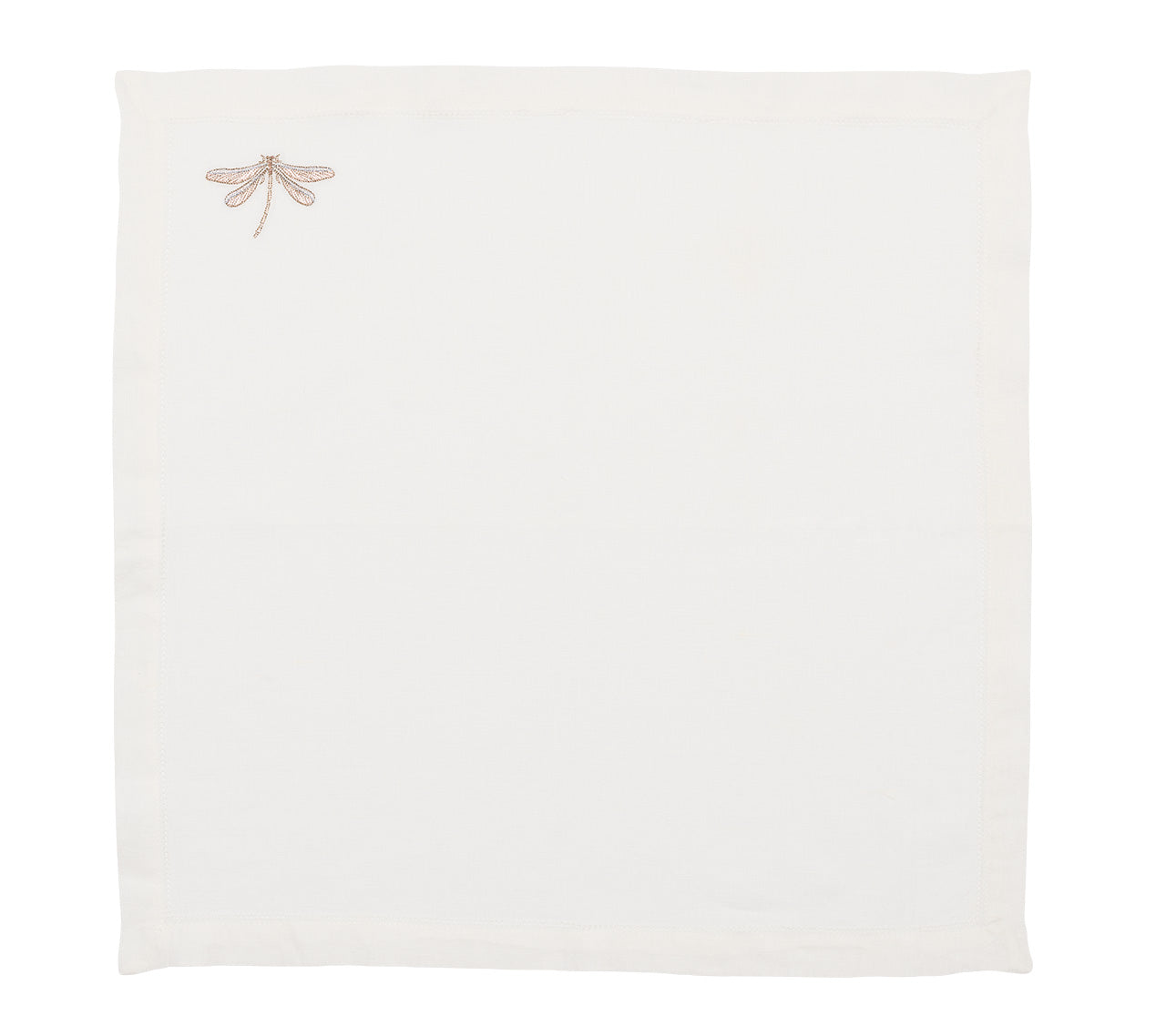 Dragonfly Napkin in White & Multi by Kim Seybert