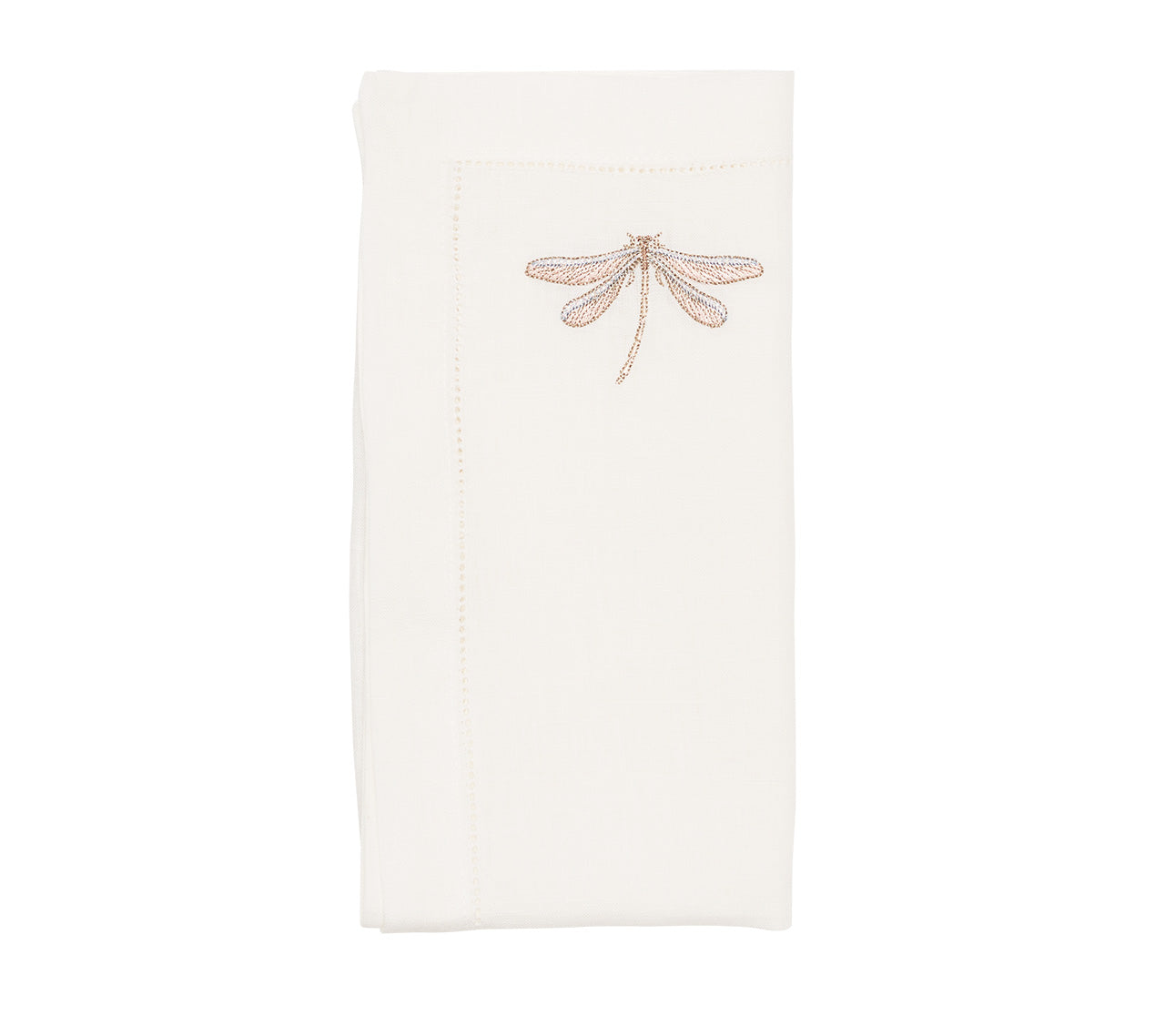 Dragonfly Napkin in White & Multi by Kim Seybert