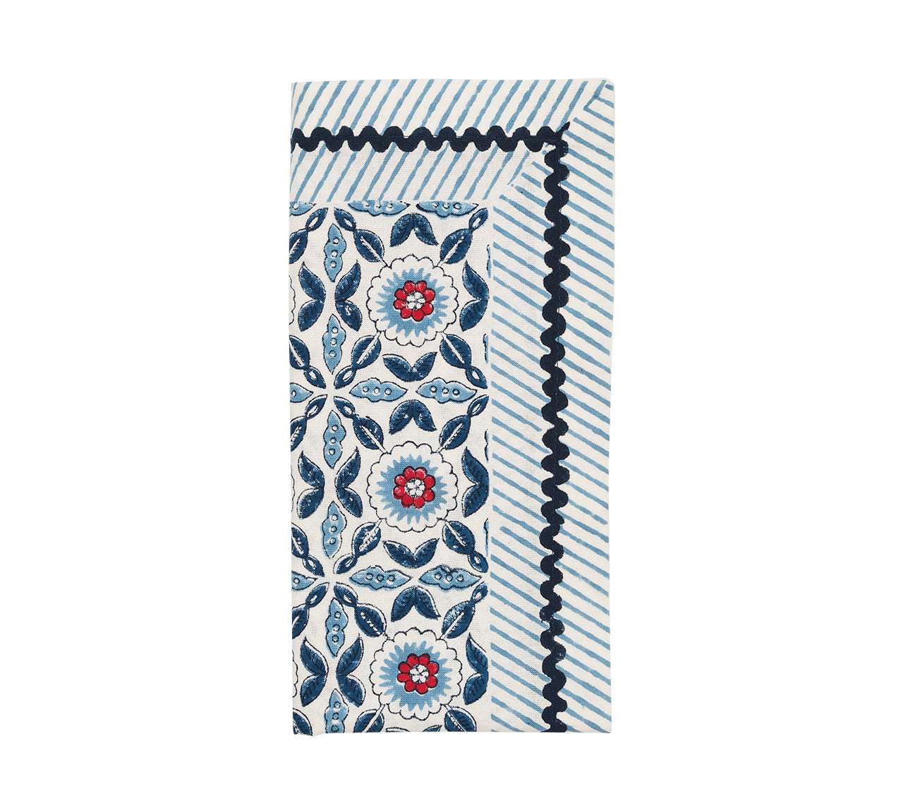 Majorelle Napkin in Red, White & Blue by Kim Seybert