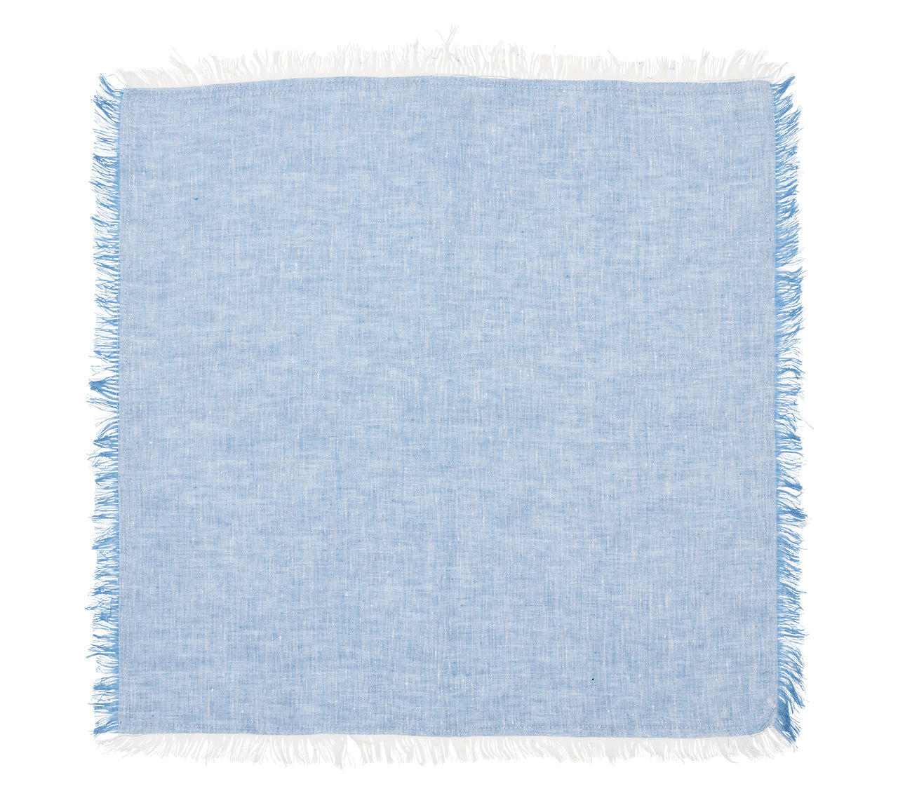 Chambray Fringe Napkin in Blue by Kim Seybert