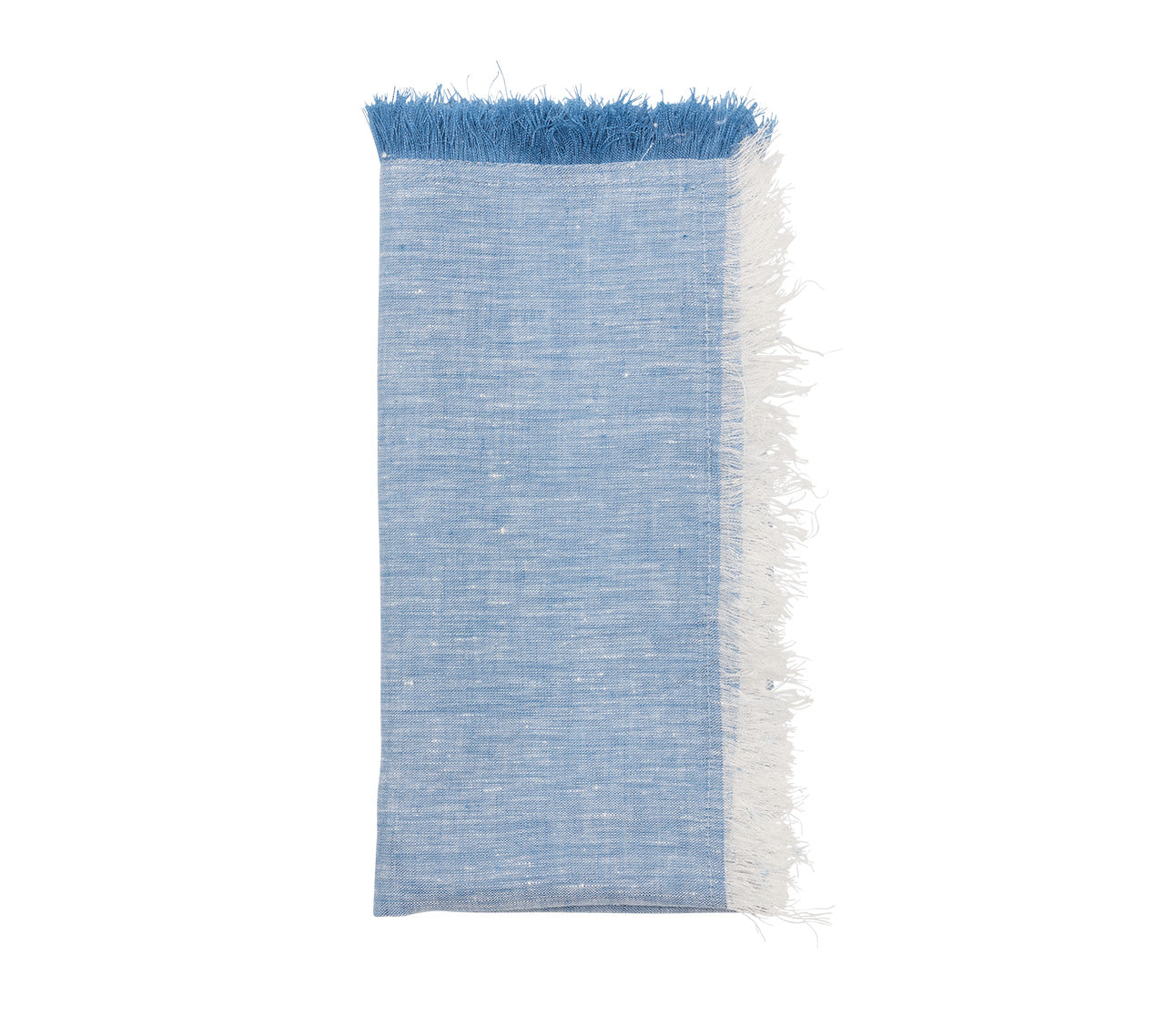 Chambray Fringe Napkin in Blue by Kim Seybert