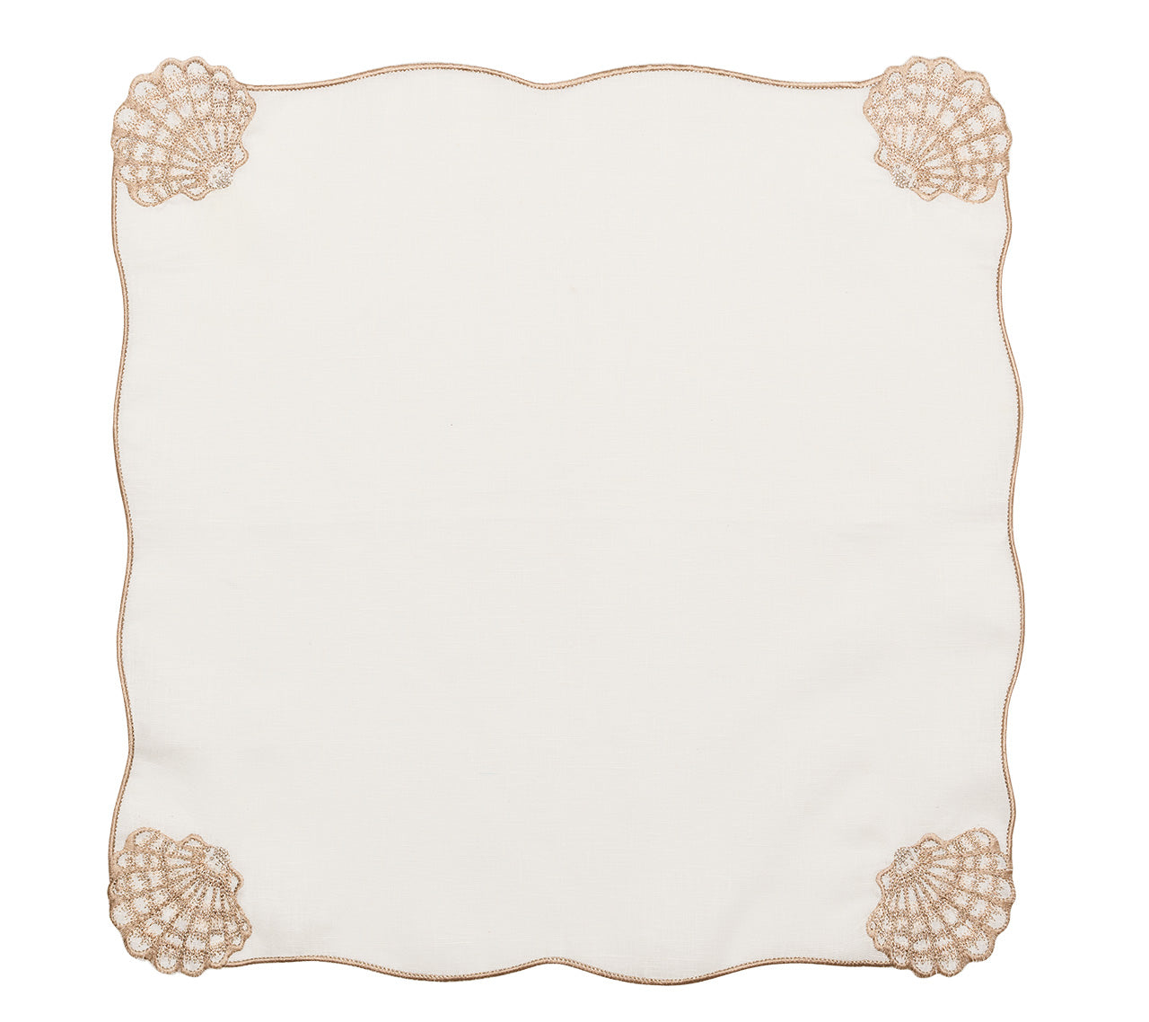 Beachcomber Napkin in White & Natural by Kim Seybert