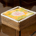 Cocktail Napkin Holder With White Wood Beads by Calaisio