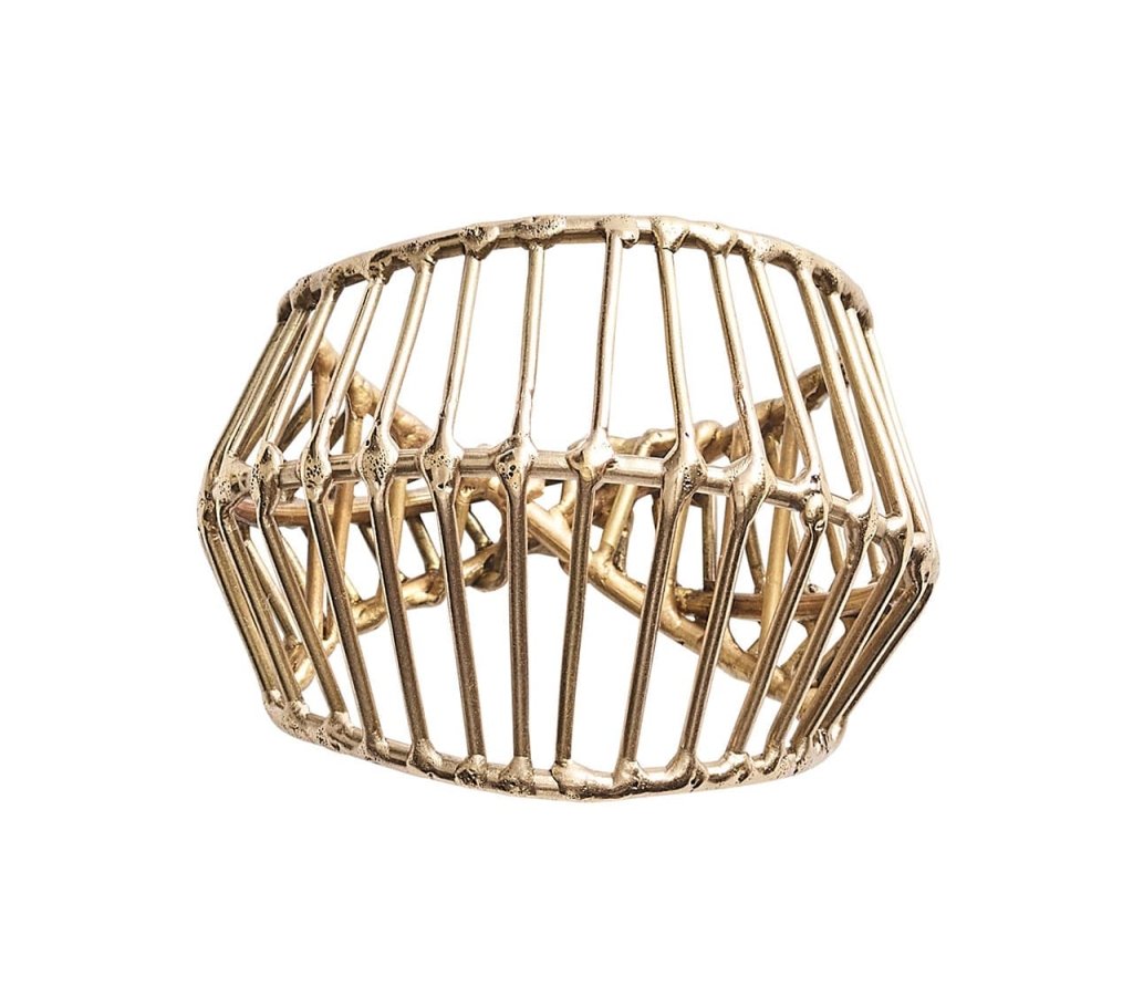 Cage Napkin Ring in Gold by Kim Seybert