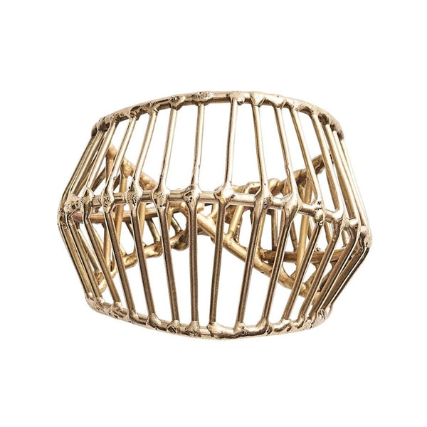 Cage Napkin Ring in Gold