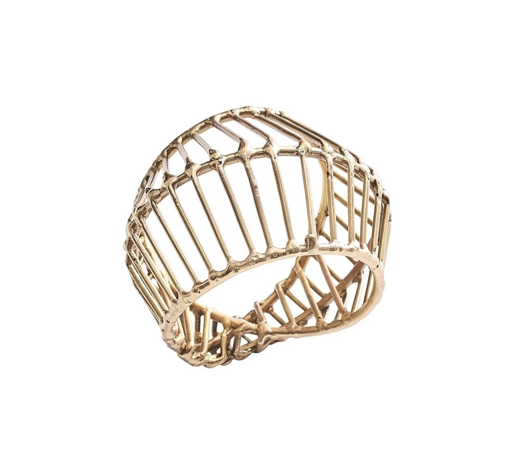 Cage Napkin Ring in Gold by Kim Seybert