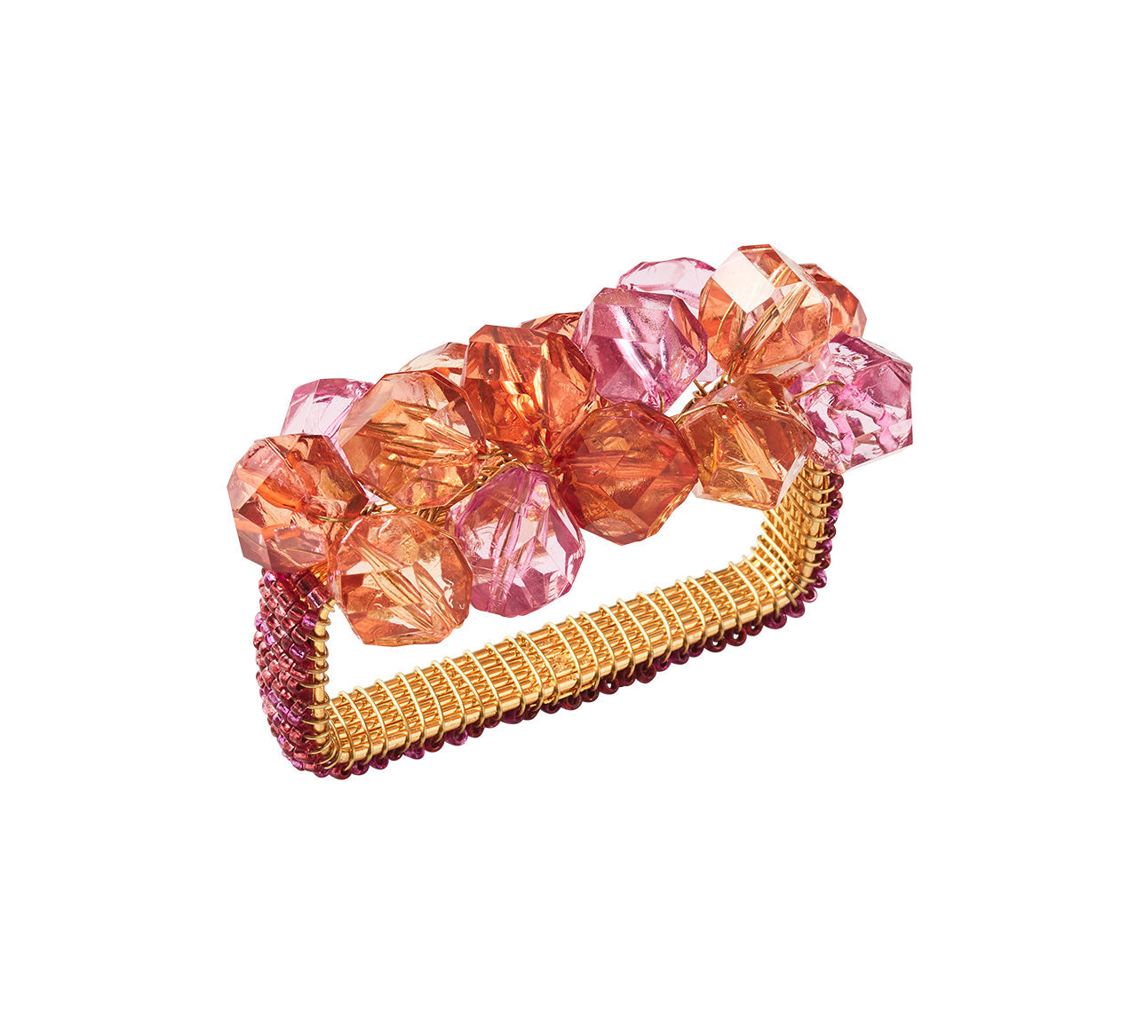 Pop Rocks Napkin Ring in Pink & Orange by Kim Seybert
