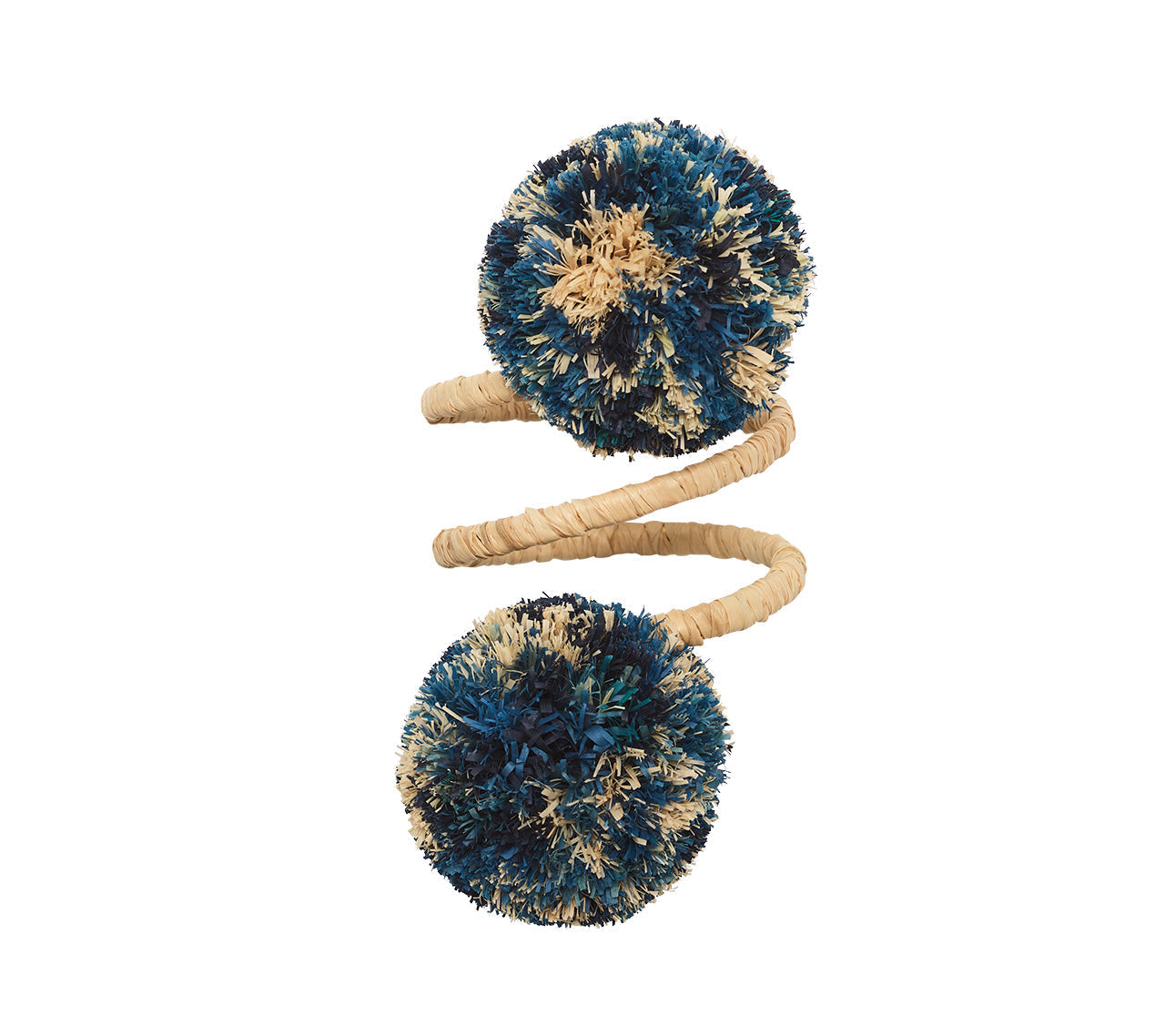 Casbah Napkin Ring in Natural & Blue by Kim Seybert