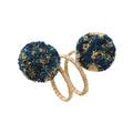 Casbah Napkin Ring in Natural & Blue by Kim Seybert