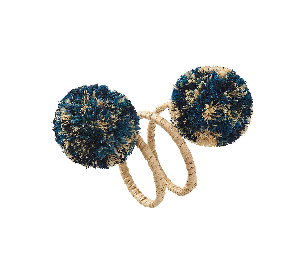 Casbah Napkin Ring in Natural & Blue by Kim Seybert