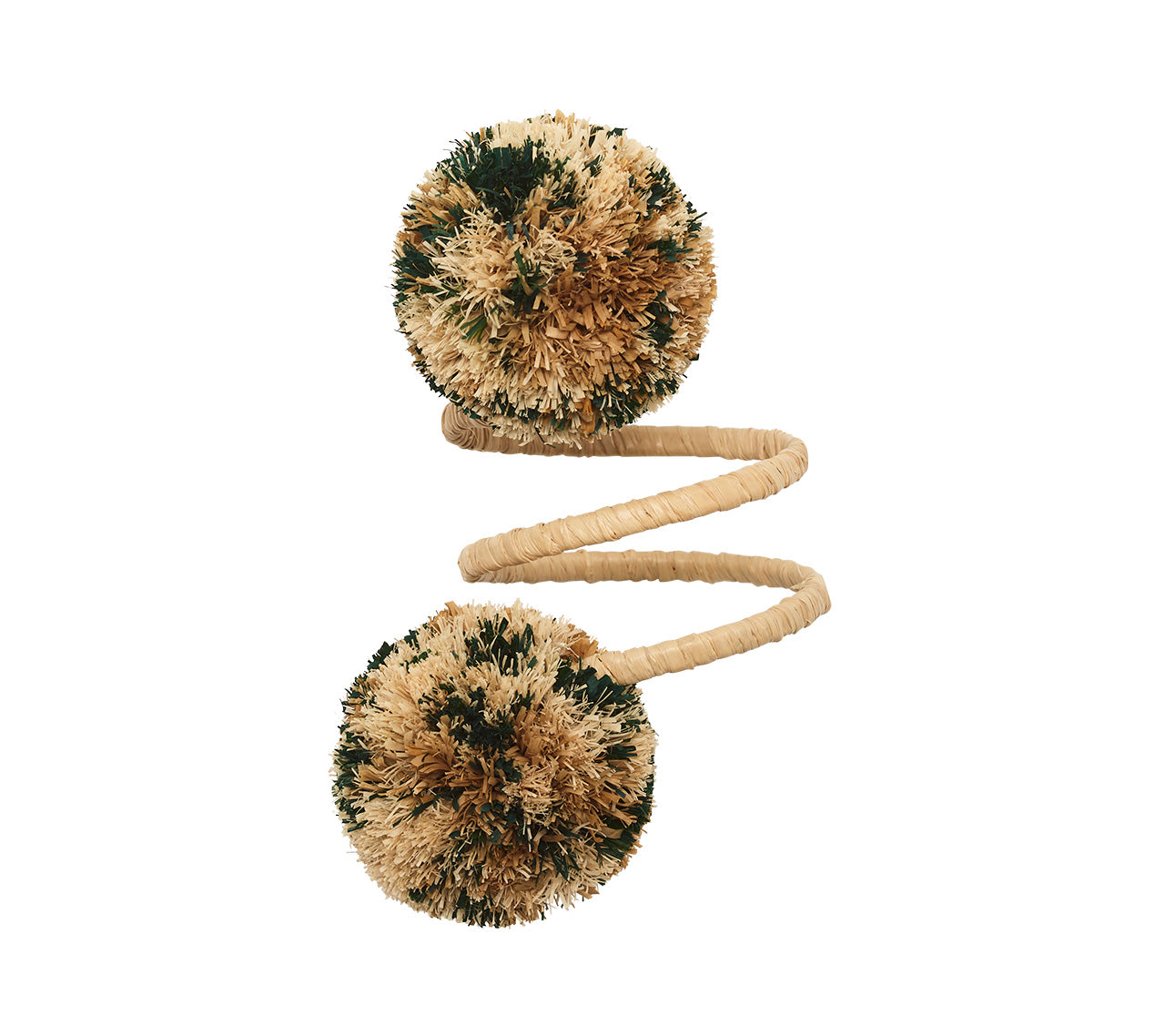 Casbah Napkin Ring in Natural & Green by Kim Seybert