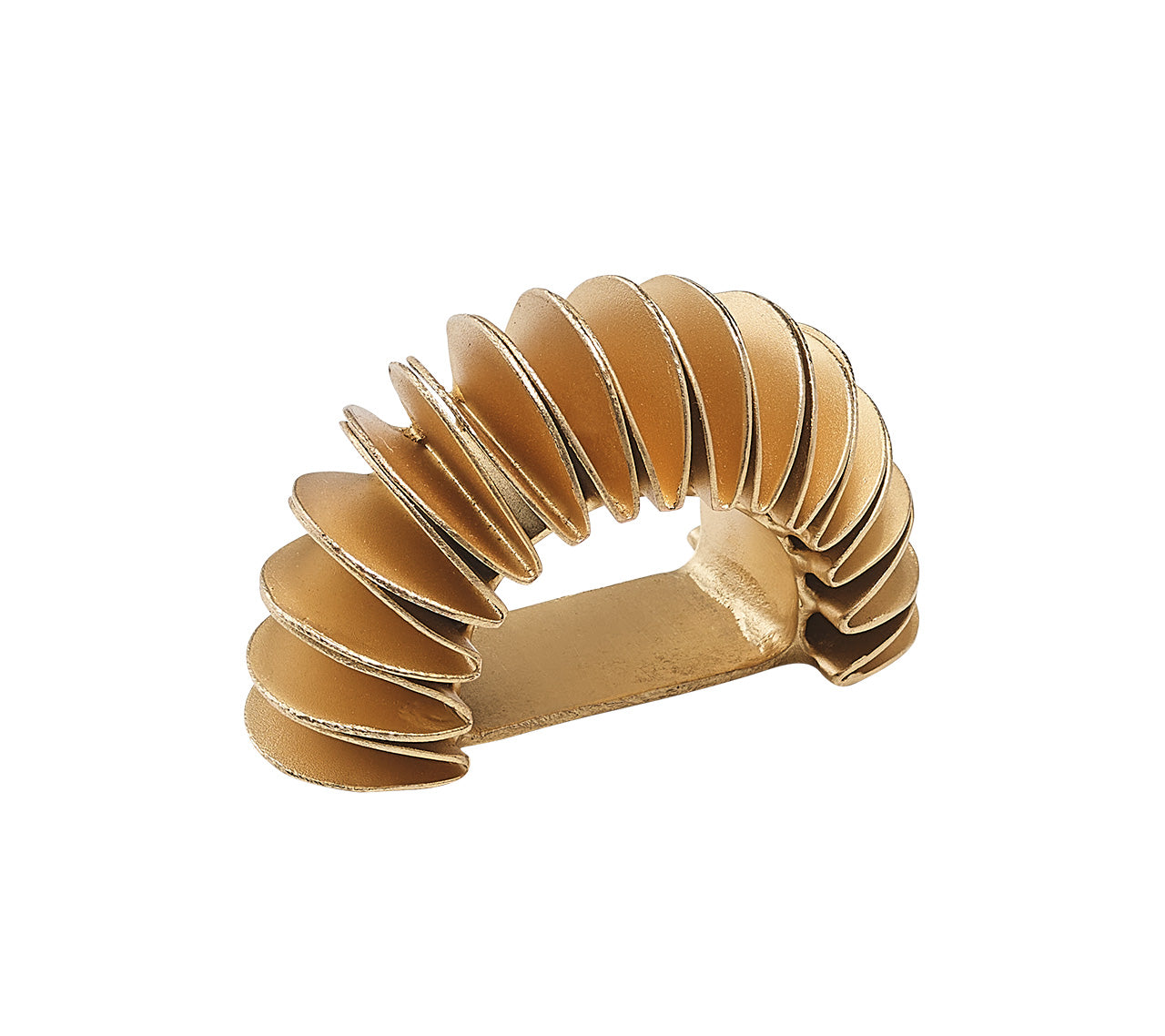 Demilune Napkin Ring in Gold by Kim Seybert