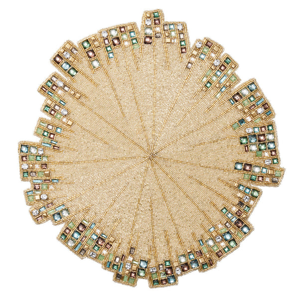 Borealis Placemat in Green & Gold