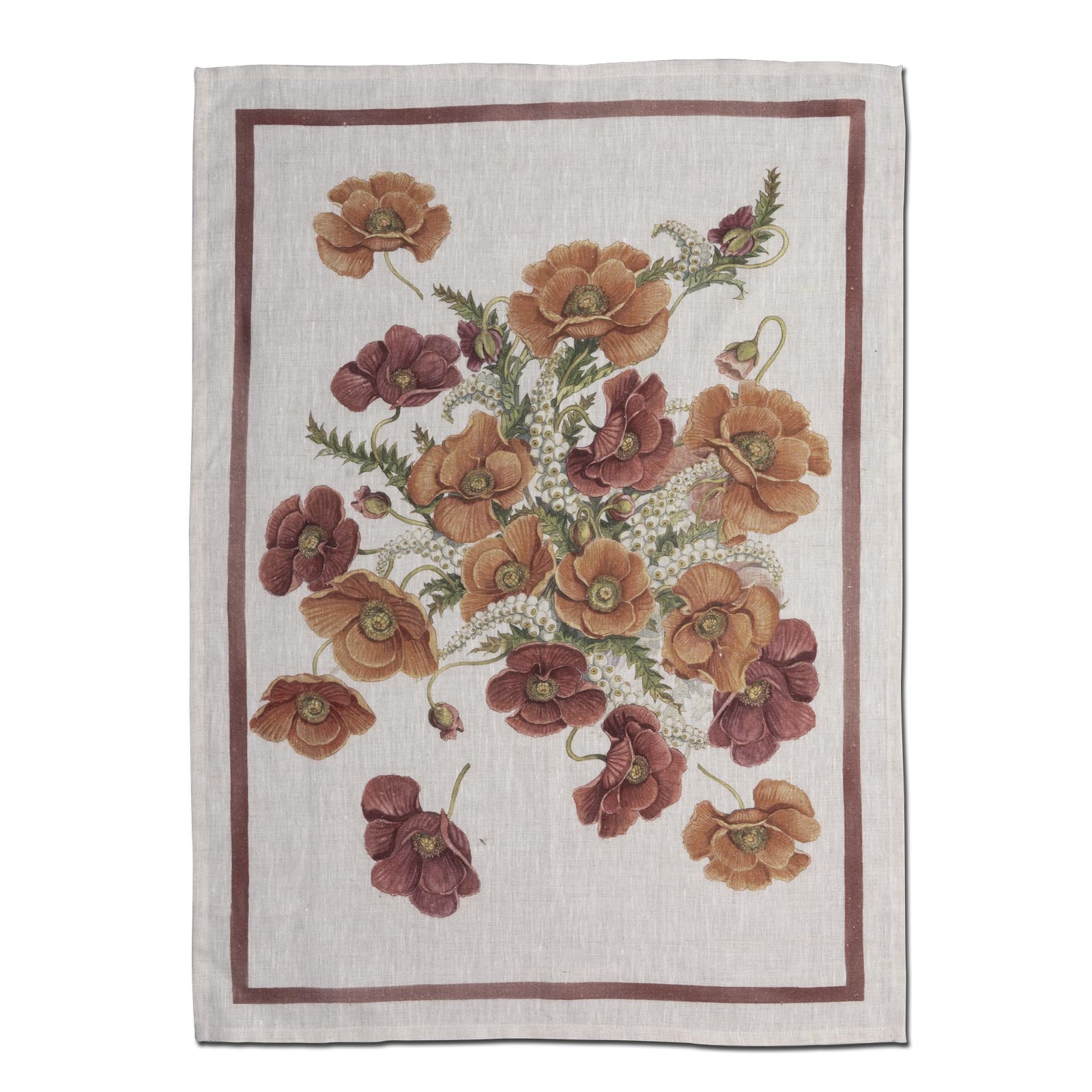 Poppy Tea Towel by Tessitura Toscana Telerie