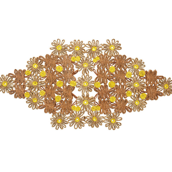 Daisy Runner in Natural & Yellow