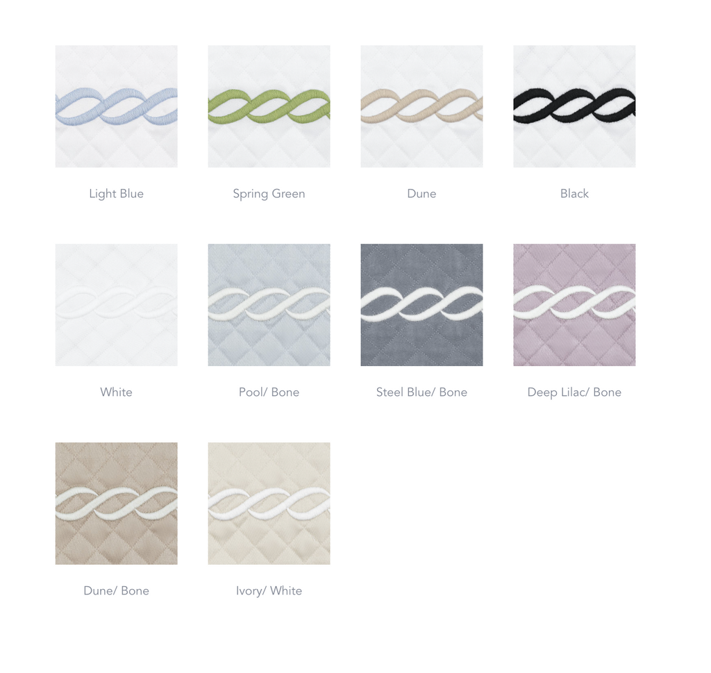 Matouk & Classic Chain Scallop Matelassé Coverlet by Matouk & Pioneer