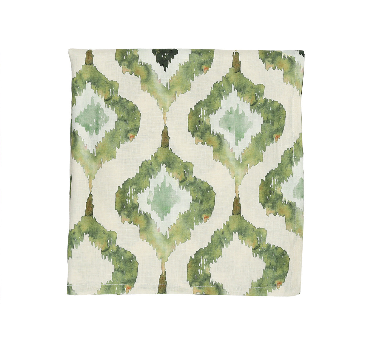 Watercolor Ikat Tablecloth in Olive by Kim Seybert