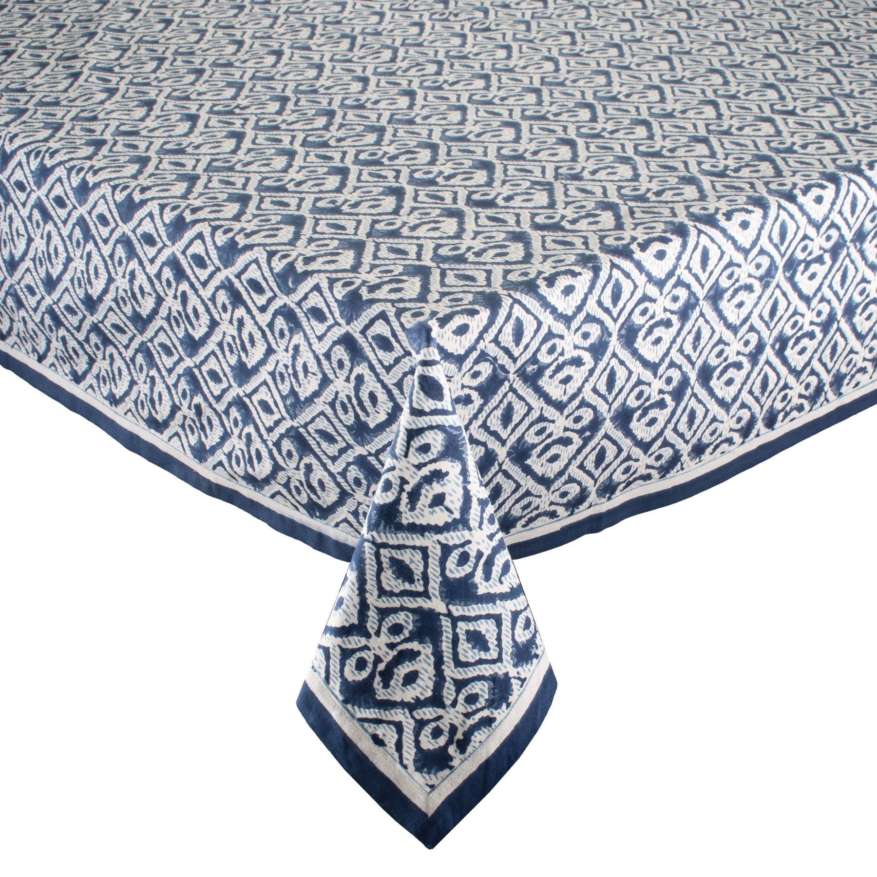 Alfresco Tablecloth in Navy & Blue by Kim Seybert