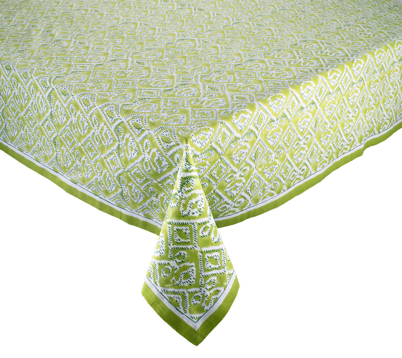 Alfresco Tablecloth in Olive & Green by Kim Seybert