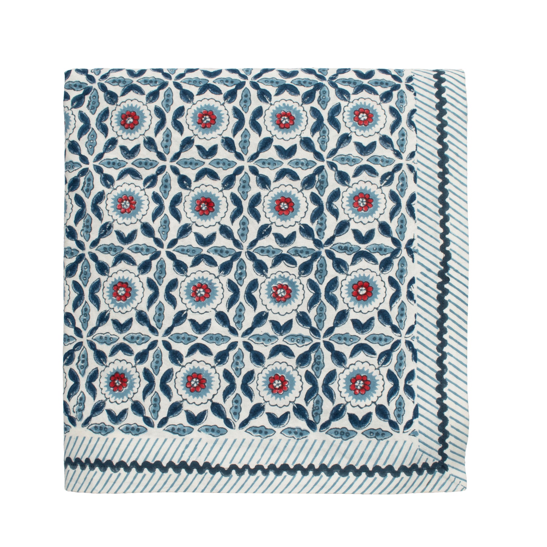 Majorelle Tablecloth in Red, White & Blue by Kim Seybert