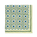 Majorelle Tablecloth in White, Blue & Green by Kim Seybert