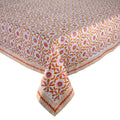 Majorelle Tablecloth in White, Pink & Orange by Kim Seybert