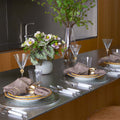 Chalet Placemat in Natural & Silver by Kim Seybert