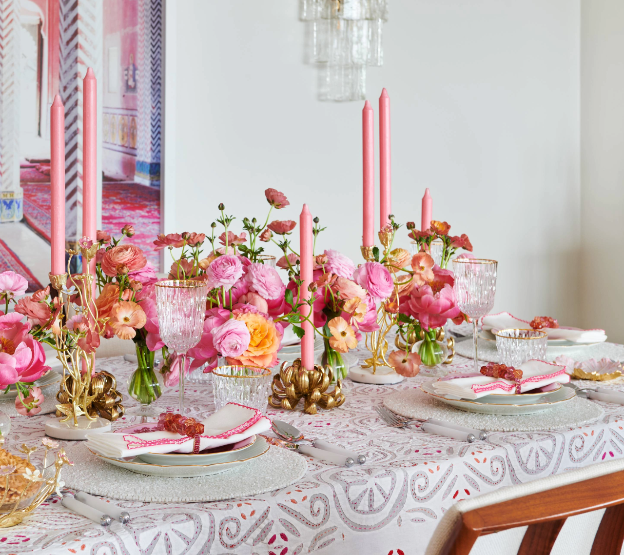 Pop Rocks Napkin Ring in Pink & Orange by Kim Seybert