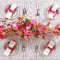 Casbah Napkin in White & Pink by Kim Seybert