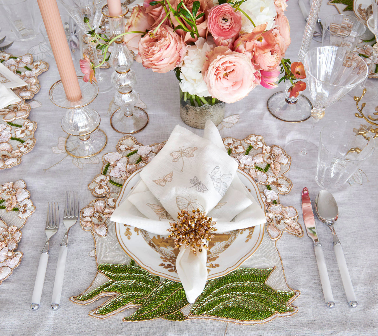 Orchid Napkin Ring in Gold by Kim Seybert