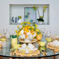 Daisy Placemat in Natural & Yellow by Kim Seybert