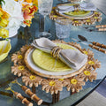 Daisy Placemat in Natural & Yellow by Kim Seybert
