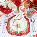 Reef Chic Placemat in White, Coral & Turquoise by Kim Seybert