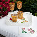 Orchid Cocktail Napkins in White & Multi by Kim Seybert