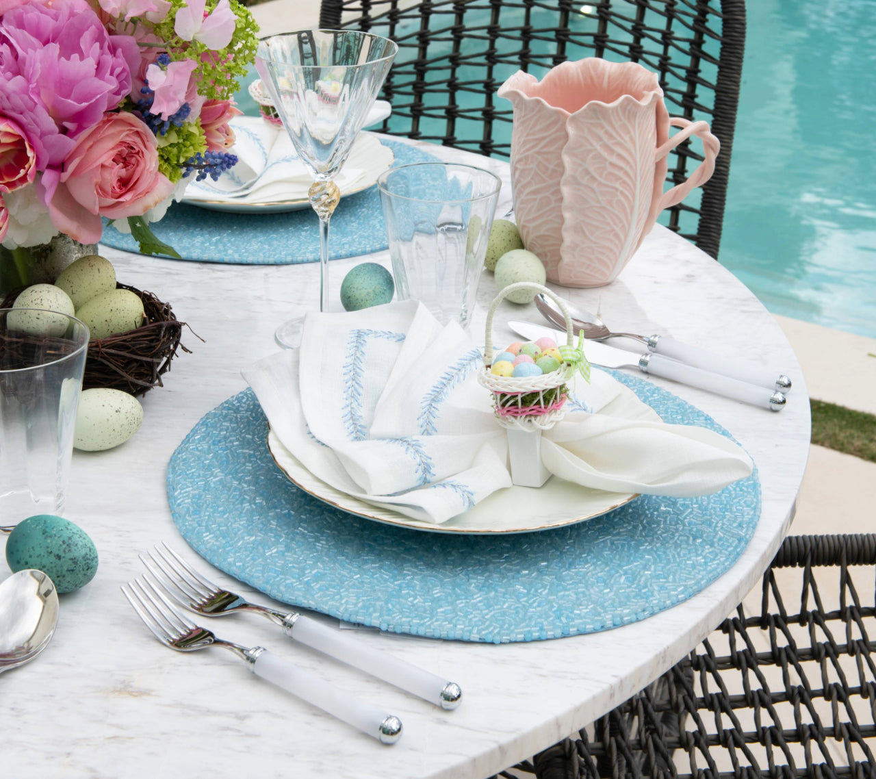 Perennial Placemat in Periwinkle by Kim Seybert