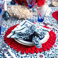 Majorelle Napkin in Red, White & Blue by Kim Seybert