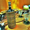 Wine Holder with Wrapped Handles by Calaisio