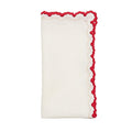 Arches Napkin in White, Red & Gold by Kim Seybert