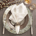 Chalet Placemat in Natural & Silver by Kim Seybert