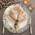 Chalet Placemat in Natural & Silver by Kim Seybert